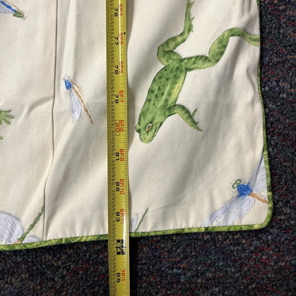 Dransfield & Ross Full Comforter Yellow Frog Dragonfly Reversible Lake House